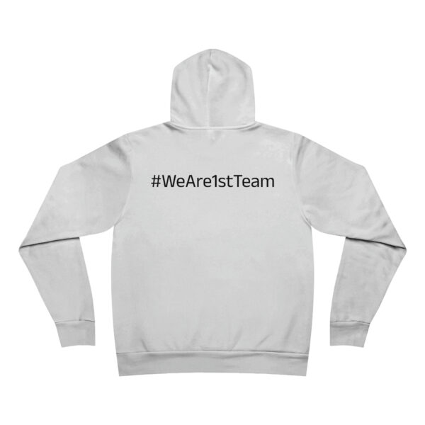 Back of #We Are First Team Hooded Sweatshirt